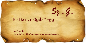 Szikula György névjegykártya