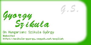 gyorgy szikula business card